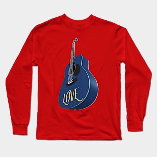 Blue Guitar – Music be the food of love Long Sleeve T-Shirt